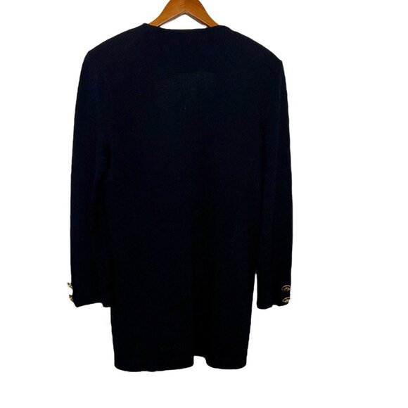 Vintage St. John Old Money Luxury Minimalist Parisian Capsule Dark Navy Large - Picture 6 of 12